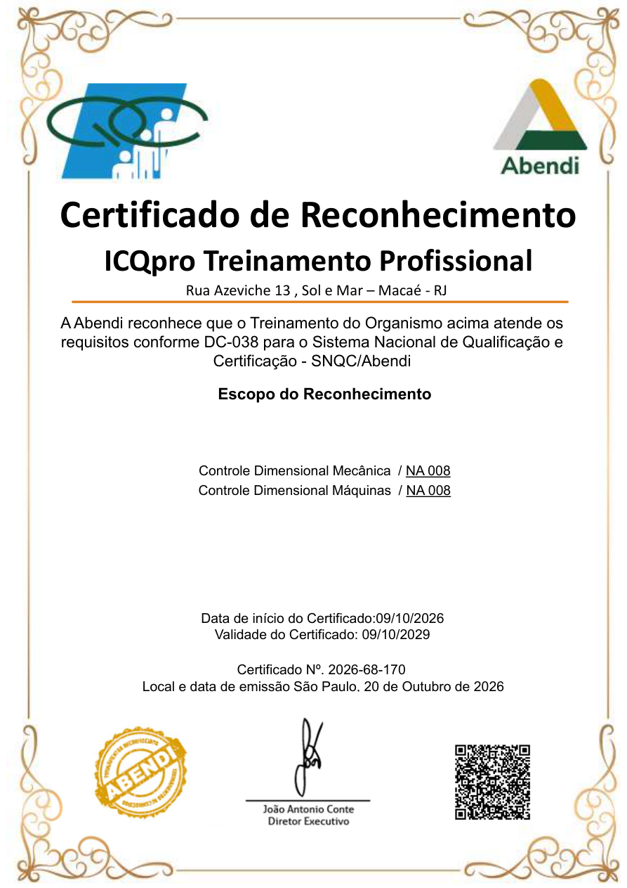 Prévia do certificado de reconhecimento ABENDI nº 2026-68-170